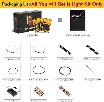 Led Light Set Compatible with Lego Ferrari 42143 Daytona SP3 (No Model)