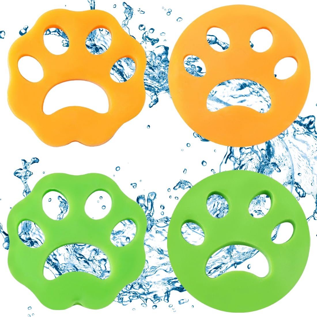 AVRUYPI 4 piezas removedor del pelo del animal doméstico lavadora, lavadora reutilizable de las bolas de la pelusa, lavadora del colector de la pelusa para quitar el pelo del animal doméstico