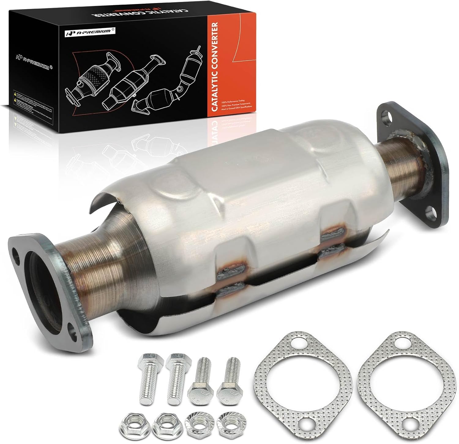 A-Premium Rear Catalytic Converter Kit Direct-Fit Compatible with Hyundai Accent & Kia Rio, Rio5, 2006 2007 2008 2009, 1.6L, EPA Compliant, Replace# 2895026270