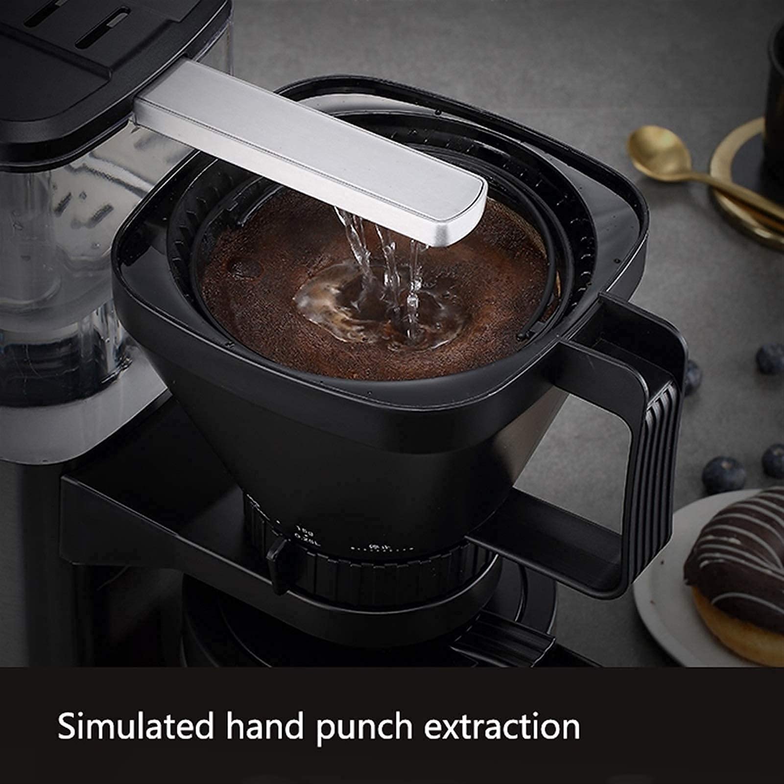 Molinillo de café de preparación completamente automática Cafetera Pequeña máquina de café semiautomática Mini cafetera espresso Máquina de café espresso de acero inoxidable Café preparado a mano Café