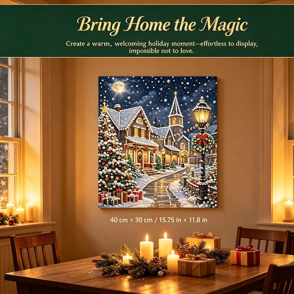 DIY Beaded Diamond Painting Kit for Adults, Framed 5D Pearl Art Craft image 2