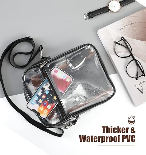 Miniatura 3 de MoKo Clear Bag Stadium Approved for Women, Crossbody Bag Purse Adjustable Strap Shoulder Bags for Concerts Sports Events