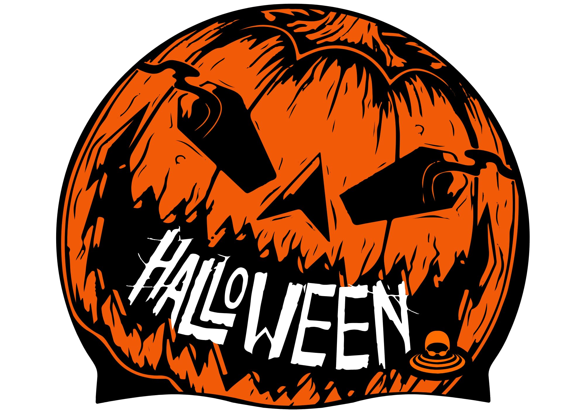 SportySwim Halloween Swim Cap - One Size Non-Slip Silicone Swim Hat