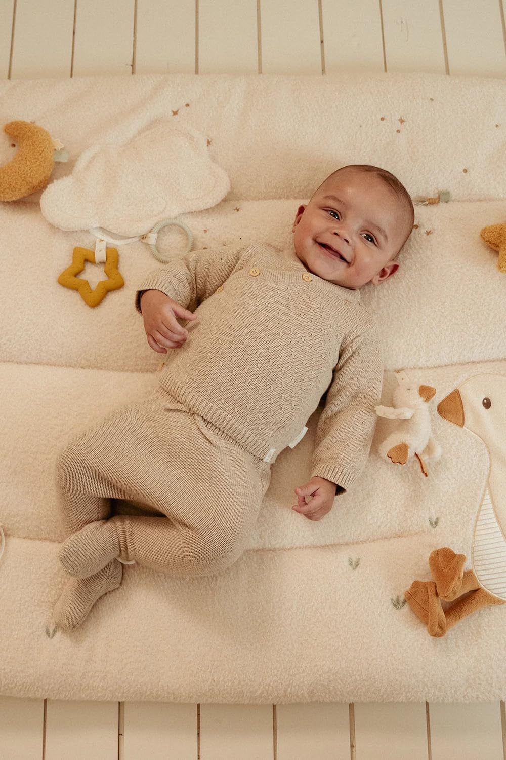 Little Dutch Krabbeldecke Spieldecke Activity Matte Baby (80x100 cm) weiß - Newborn Naturals
