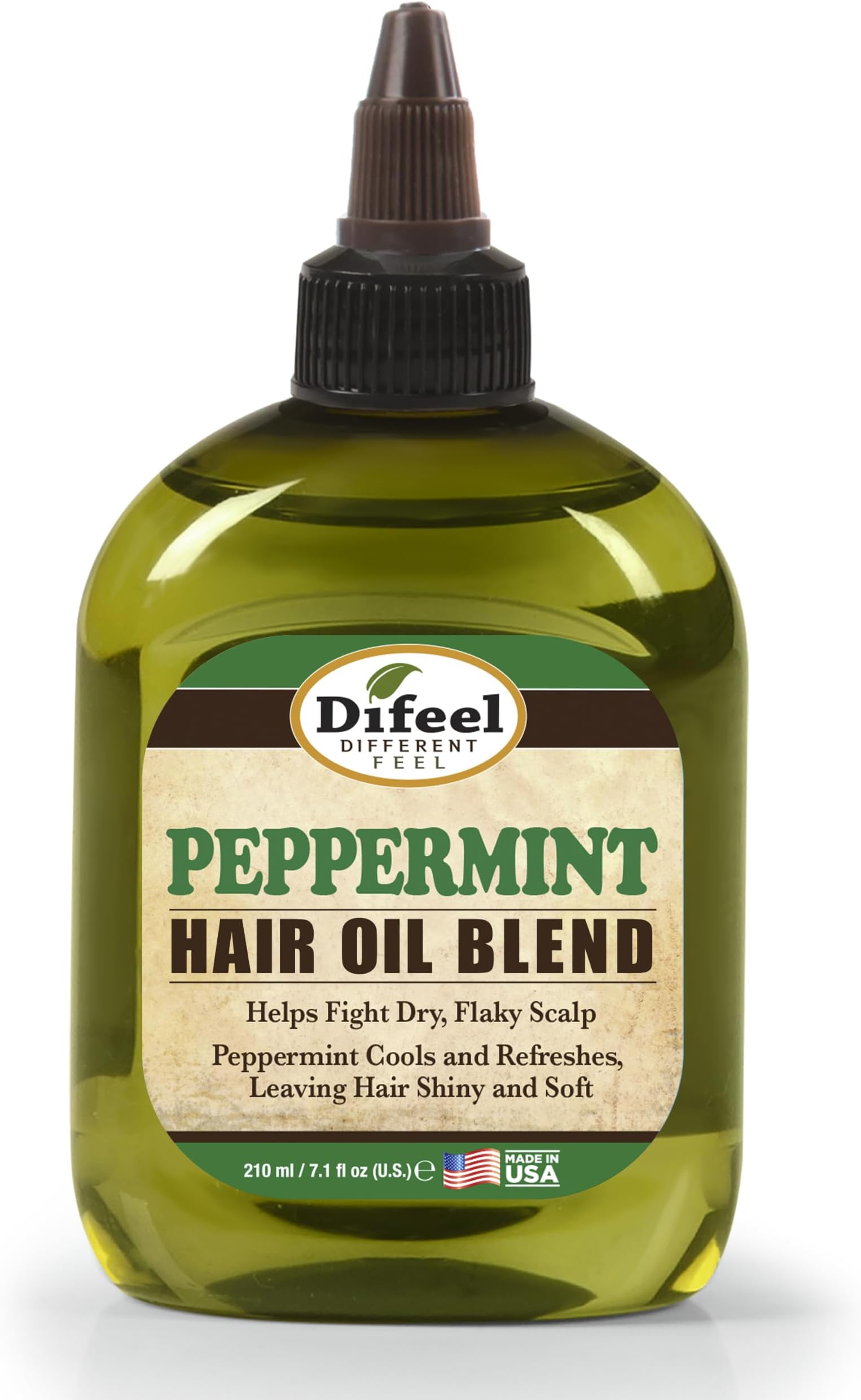Peppermint Hair Oil Blend 7.1 Ounce - For Dry & Flaky Scalp, Cools & Refreshes Hair, Leaves Hair Shiny & Soft, Provides Immediate & Long Lasting Benefits For Hair