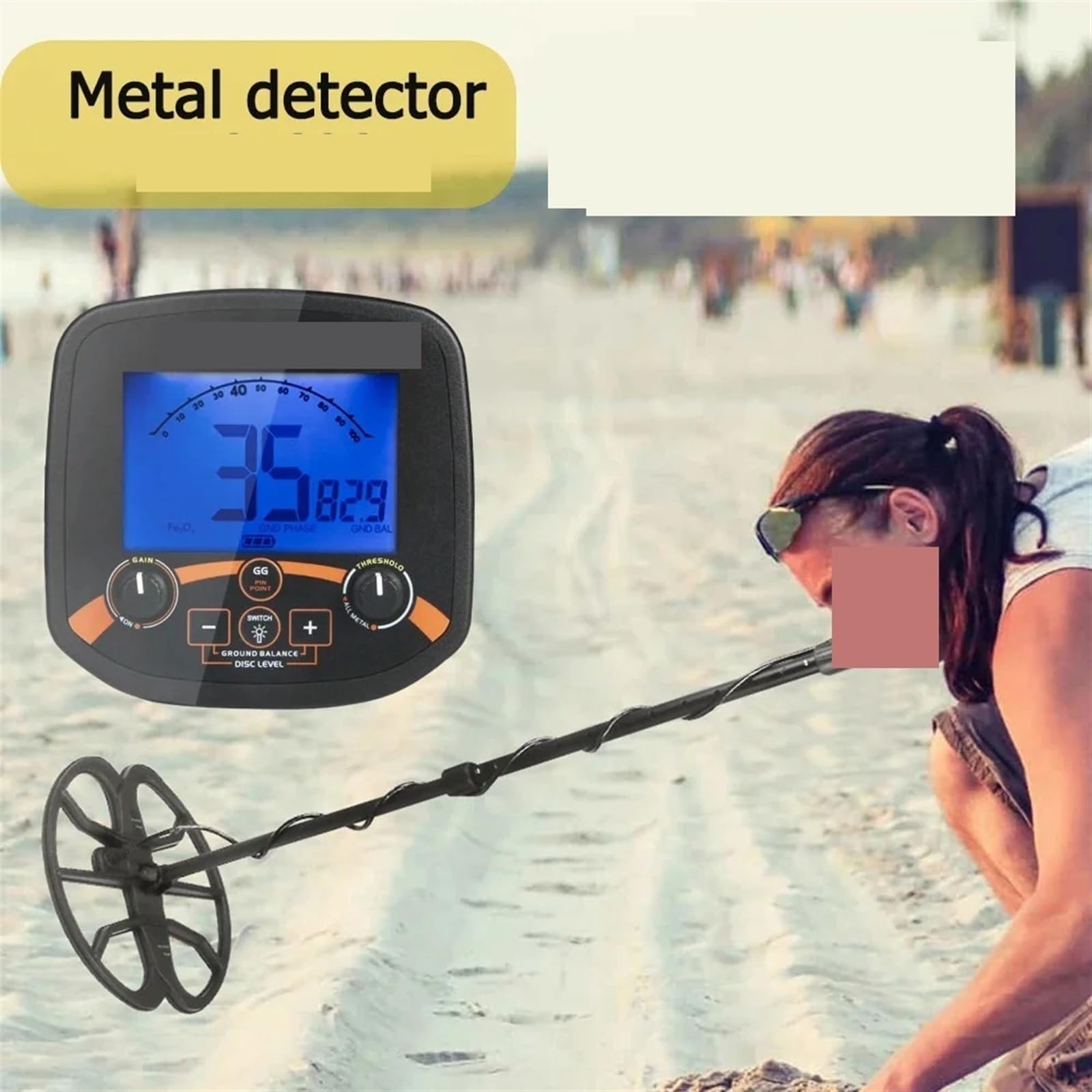 Metall Detektor Professionelle Unterirdischen Tiefe Gold Schatz Hohe Frequenz Punkt Erkennen Handheld zur Goldsuche