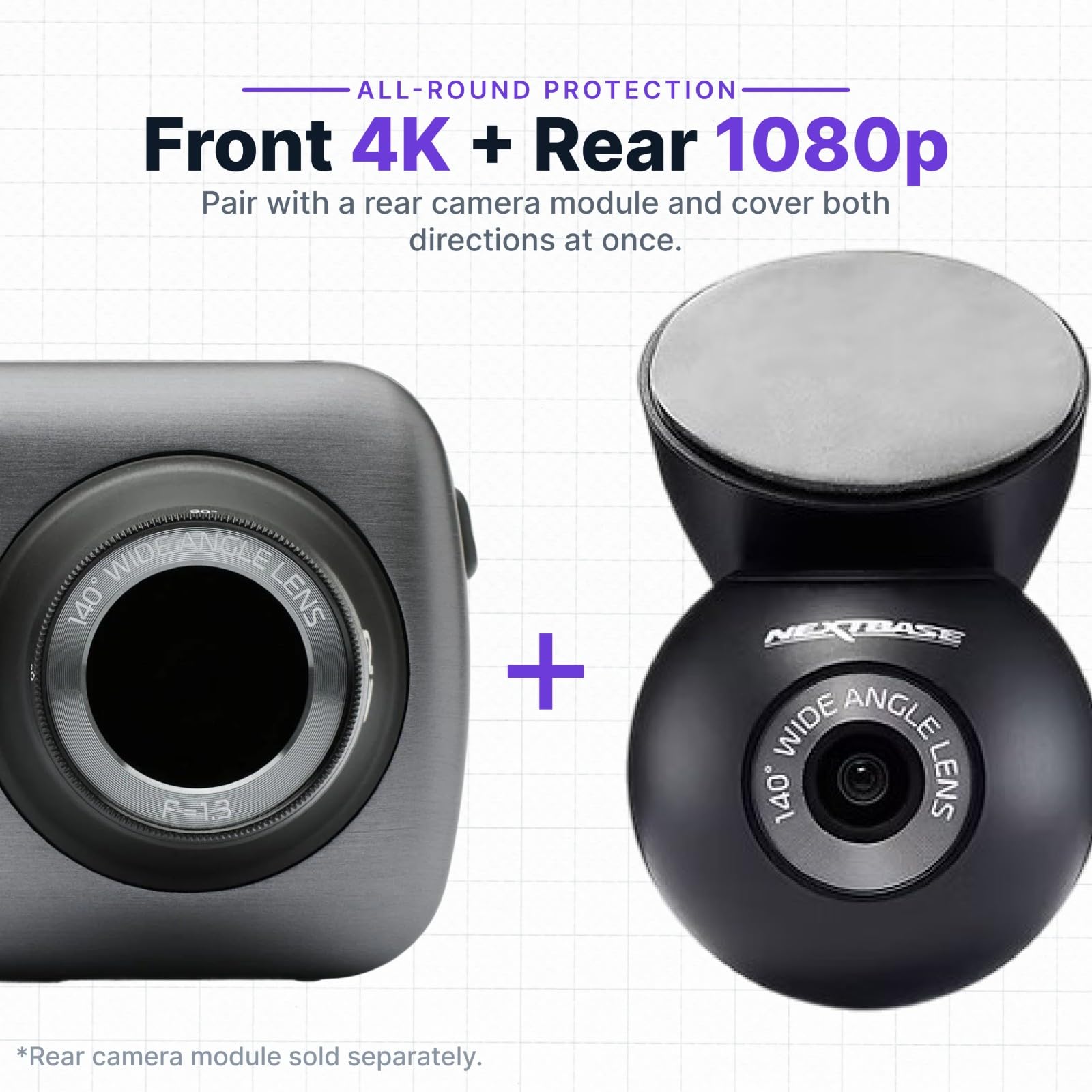 Nextbase Kamera samochodowa 622 GW Full 4K/30 kl./s UHD nagrywanie w samochodowej kamerze DVR - 140° z przodu - Wi-Fi, GPS, Bluetooth - super zwolnione tempo @ 120 kl./s - stabilizacja obrazu -