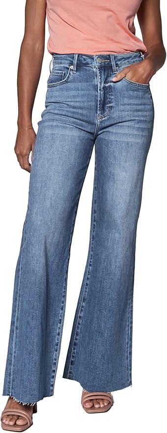 DEAR JOHN Fiona Wide Leg Women's Jeans High Rise Highwaisted Denim Classic Fit Full Inseam
