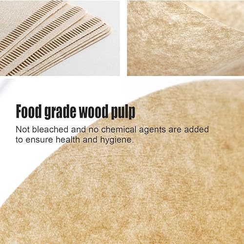 Miniatura 5 de Paquete de 2 filtros de café de papel V60 (total de 200 unidades) filtros de un solo uso para verter sobre cono, tamaño #2, filtros de papel natural