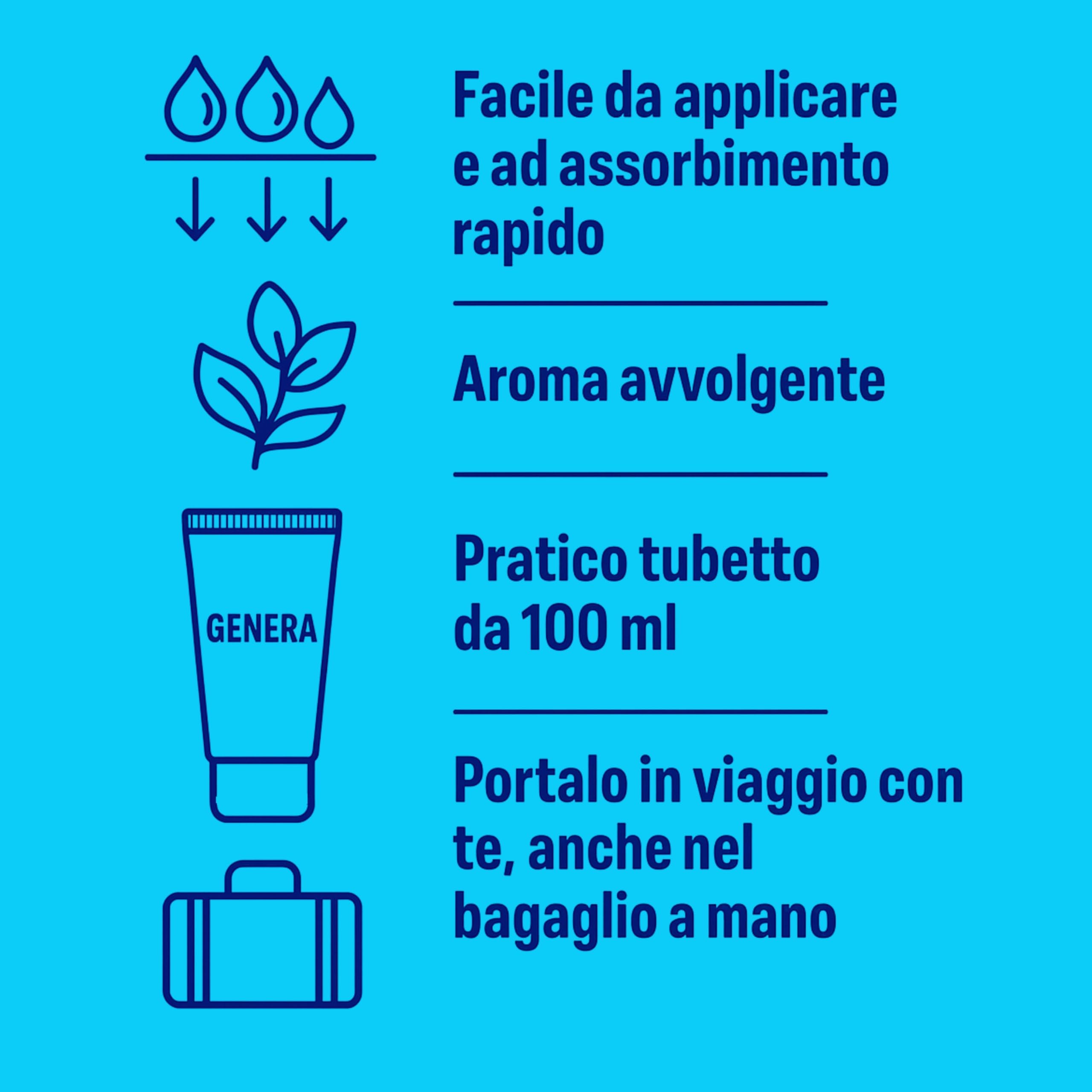 GENERA - CREMA PIEDI FEET CREAM TRATTAMENTO INTENSIVO CON ALOE VERA ESTRATTO DI MELISSA OLIO DI SACHA INCHI PROTETTIVA DEODORANTE EMOLLIENTE - TUBO 100 ML