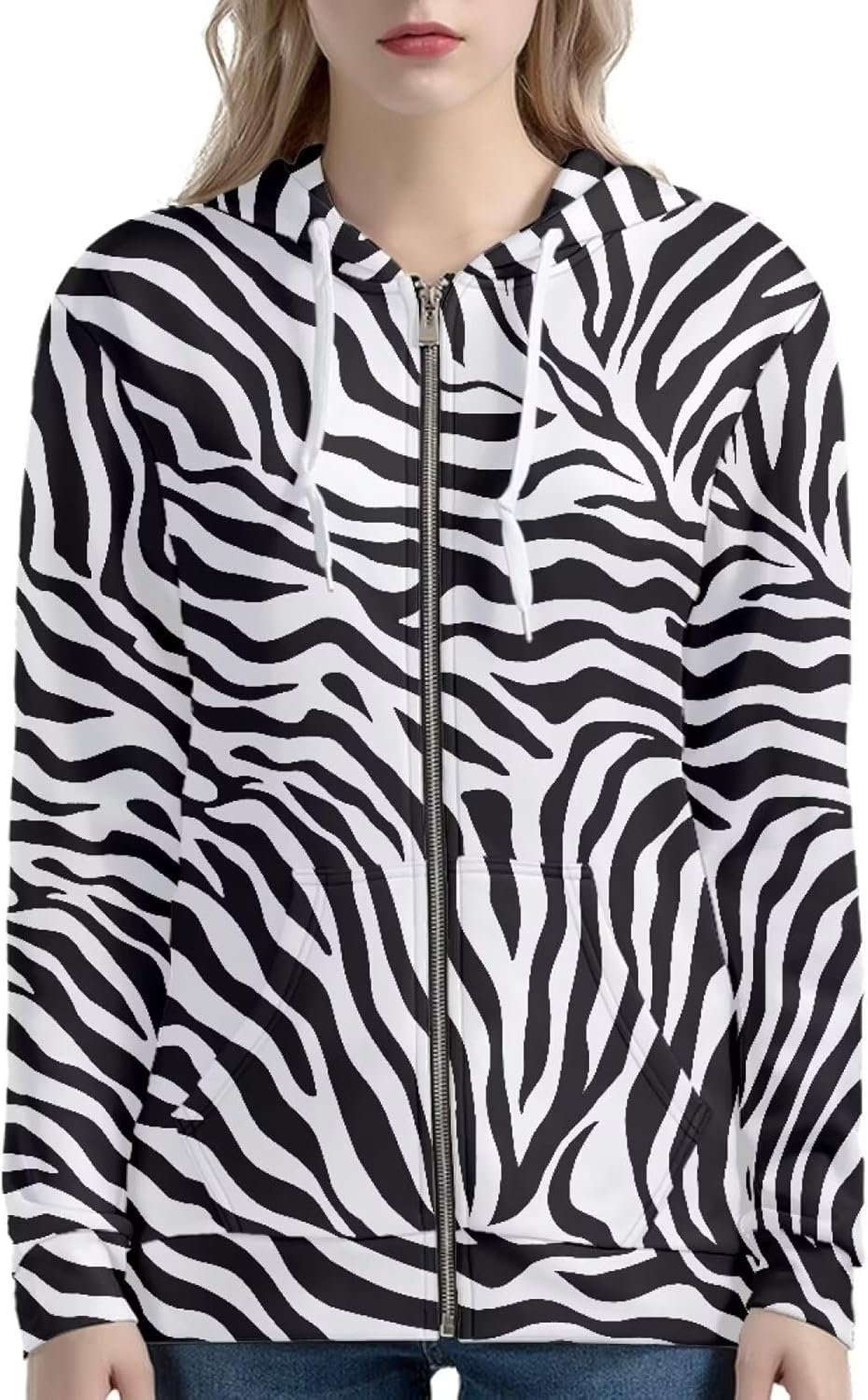 Women's Oversized Full Zip Up Hoodies Sweatshirts Jacket 2024 Fall Long Sleeve Hooded Coat with Pockets