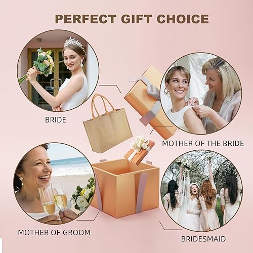 Miniatura 6 de 12 bolsas de mano con asa para dama de honor, regalos de boda, bolsa de regalo para mujer, bolsa de bienvenida reutilizable a granel para compras en