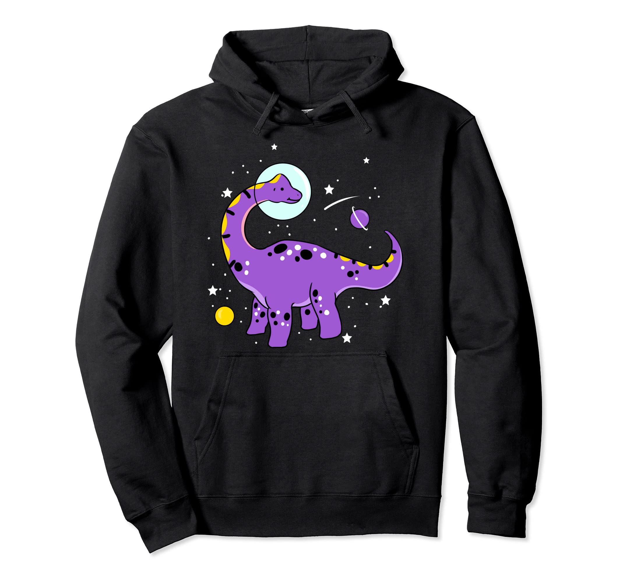 Nonbinary Brachiosaurus In SpaceNonbinary Pride Pullover Hoodie
