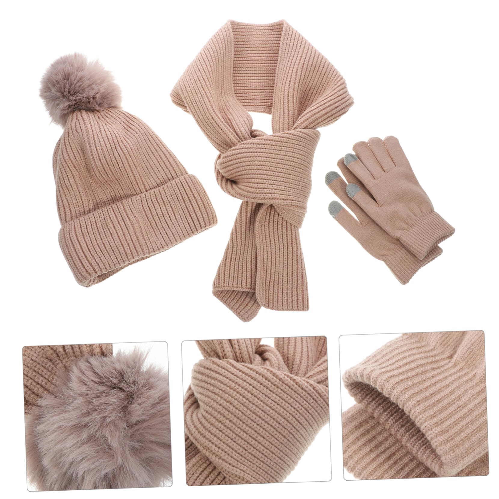 BESTYASH set sciarpa cappello krama sciarpa scarf femminucce fashion inter cappello hat sciarpa da donna berretto guanti caldi per ragazze sciarpa del cappello guanti per donna filato