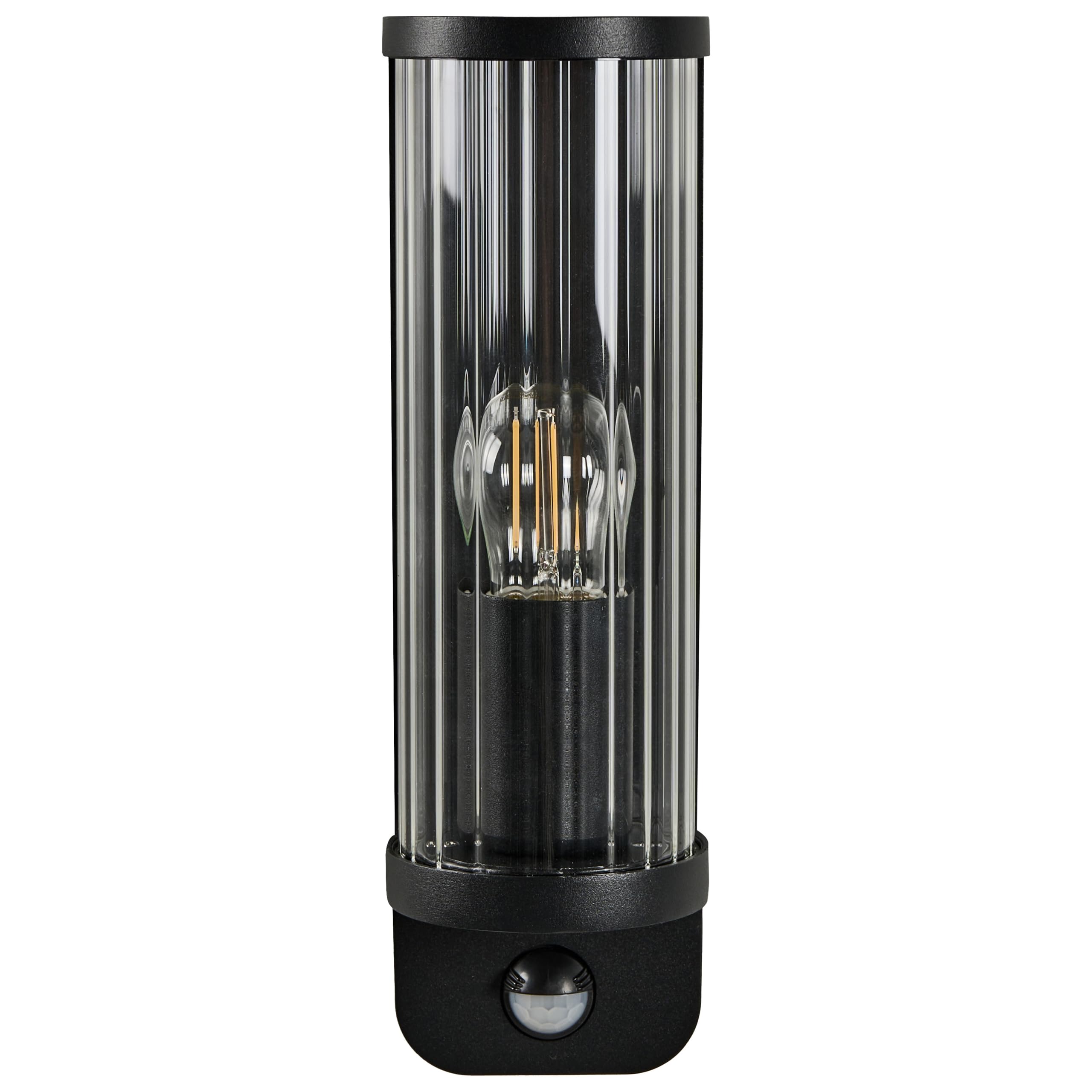 Beliani Applique da esterno con sensore di movimento e illuminazione d'accento, IP44, alluminio nero,