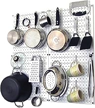 Wall Control Kitchen Pegboard Organizer Pots and Pans Storage Rack Organ...