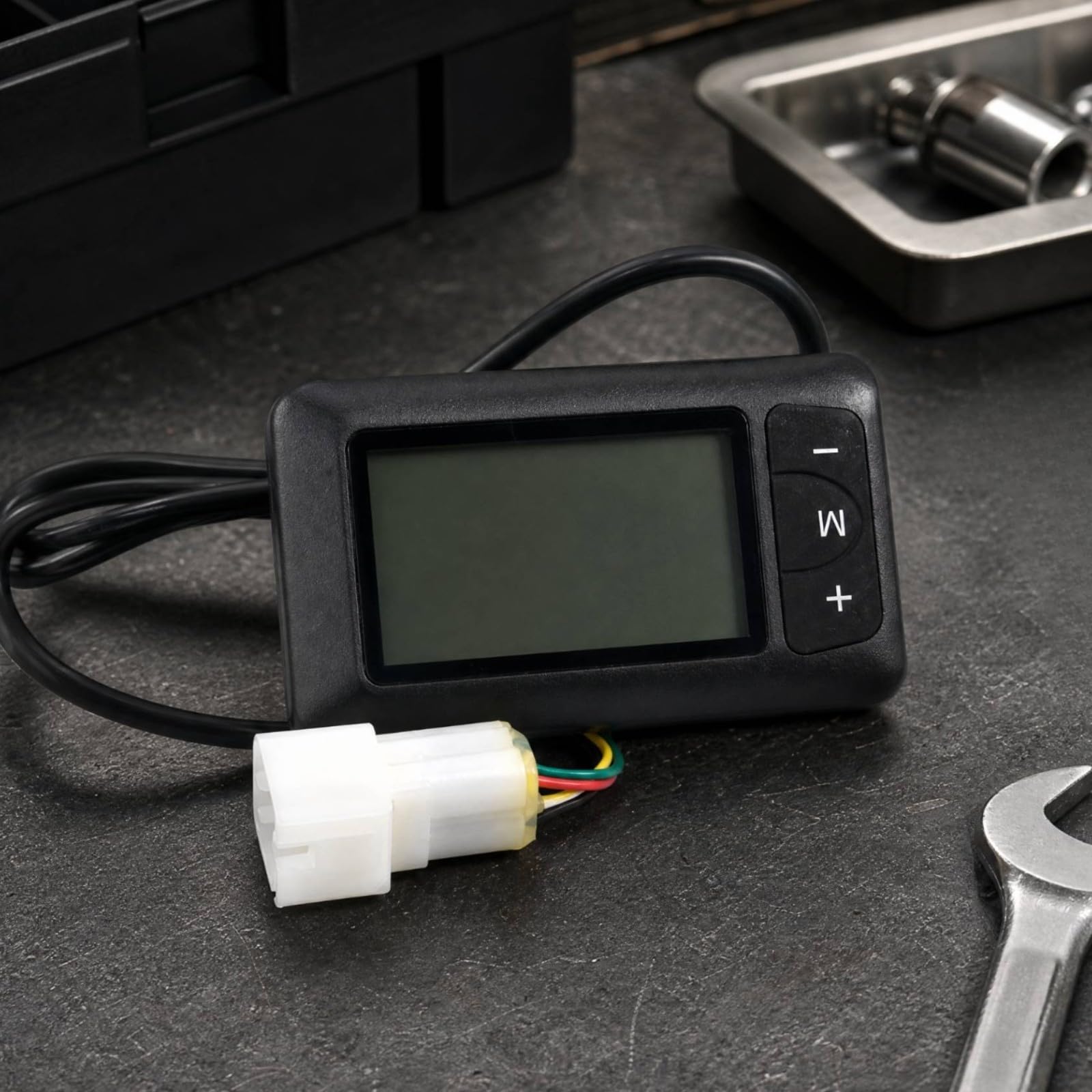 Panel Instrumentos para con Medidor Velocidad y Odometro con Cable Conectado y Abrazara Trasera Montaje con Llave Incluida para Instalacion Sencilla
