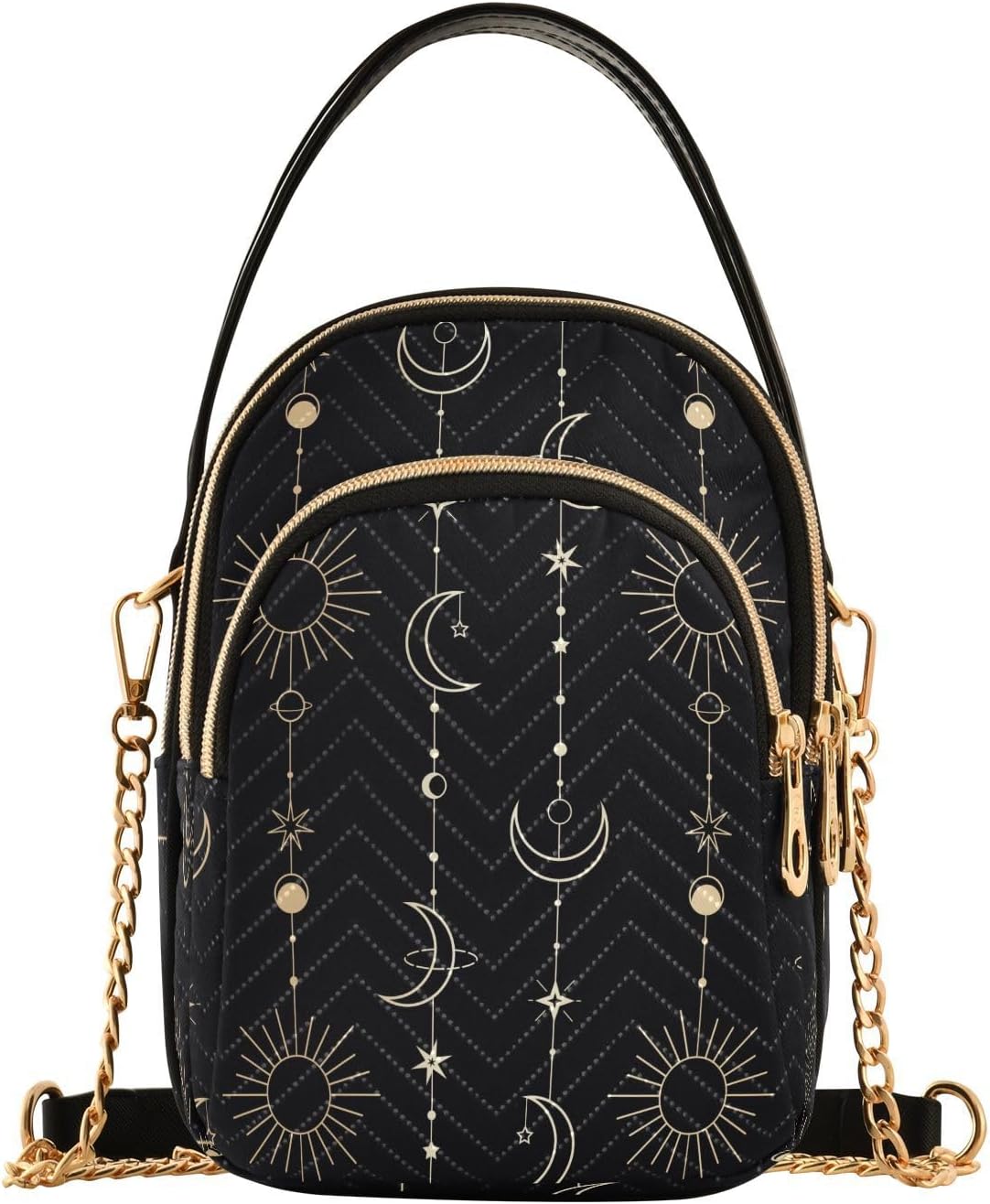 Crossbody Bags Crossbody Purse Chest Bag Sun Moon Stars Witch for Women Trendy