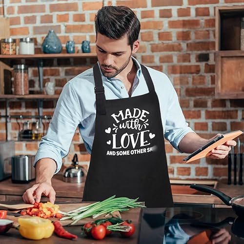 Miniatura 5 de Delantales divertidos para hombres, regalos divertidos personalizados para hombres, delantal de chef para cocinar a la parrilla, regalos para