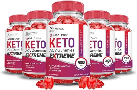 Justified Laboratories Keto Drops Keto ACV Gummies Extreme 2000 mg - 60 Count, Pack of 5 - Formulated with Apple Cider Vinegar, Folate & Vitamin B12 - Non-GMO, Vegan, Gluten Free - 150 Servings
