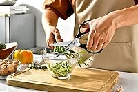 Vista 4 de Kitchen Scissors - Heavy Duty Utility Come Apart Kitchen Shears for Chicken, Meat, Food, Vegetables - 9.25 Inch Long Black & Red