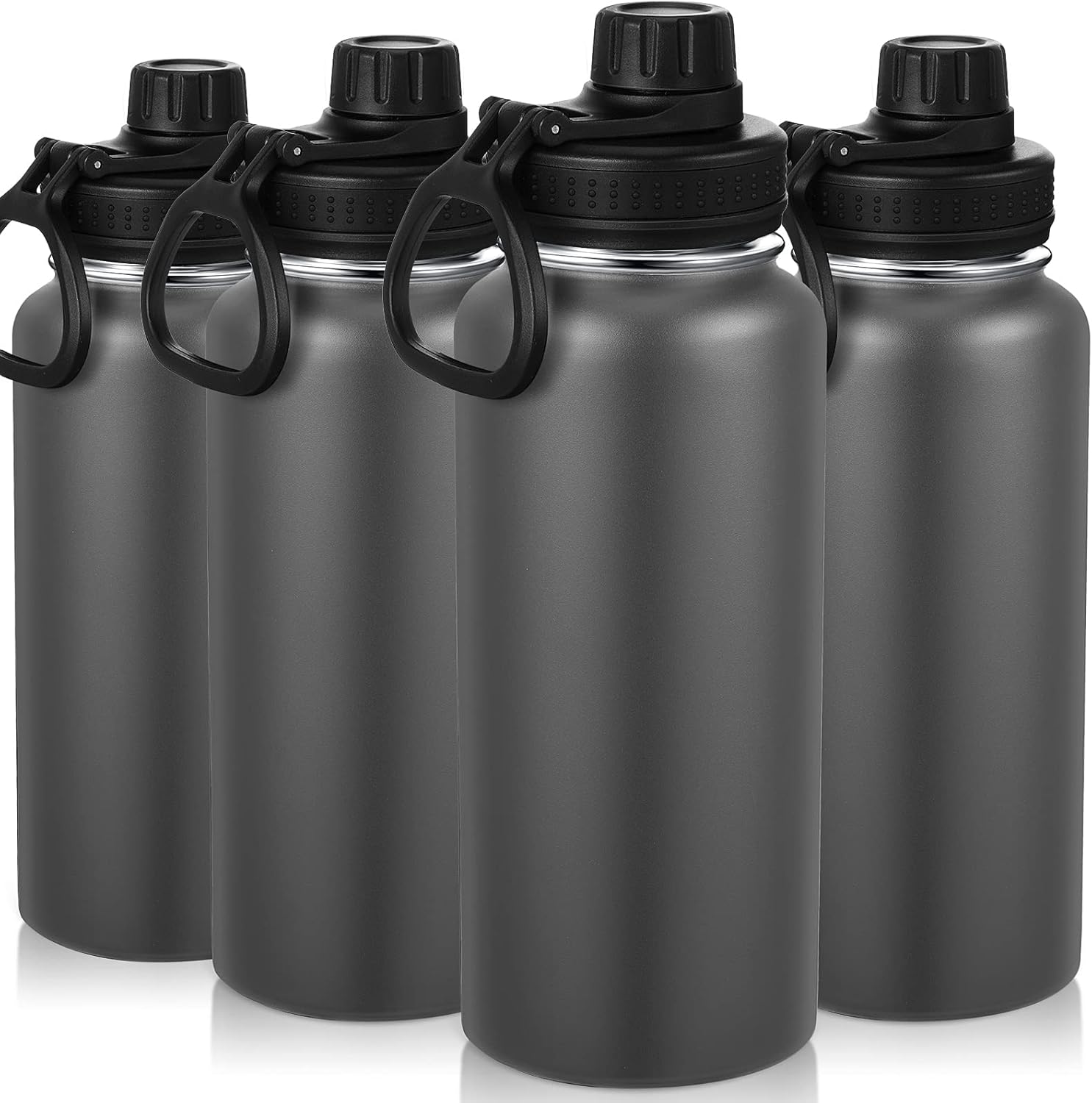 4 Pieces Sports Water Bottle, 32 oz Stainless Steel Vacuum