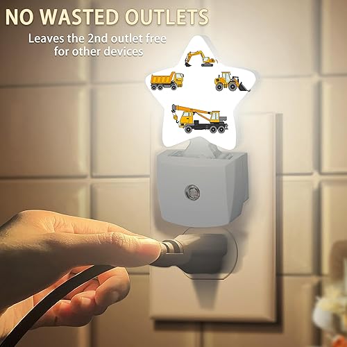 Miniatura 2 de Luces nocturnas con diseño de caricaturas, lámpara de pared enchufable, sensor inteligente del atardecer al amanecer para decoración del hogar,