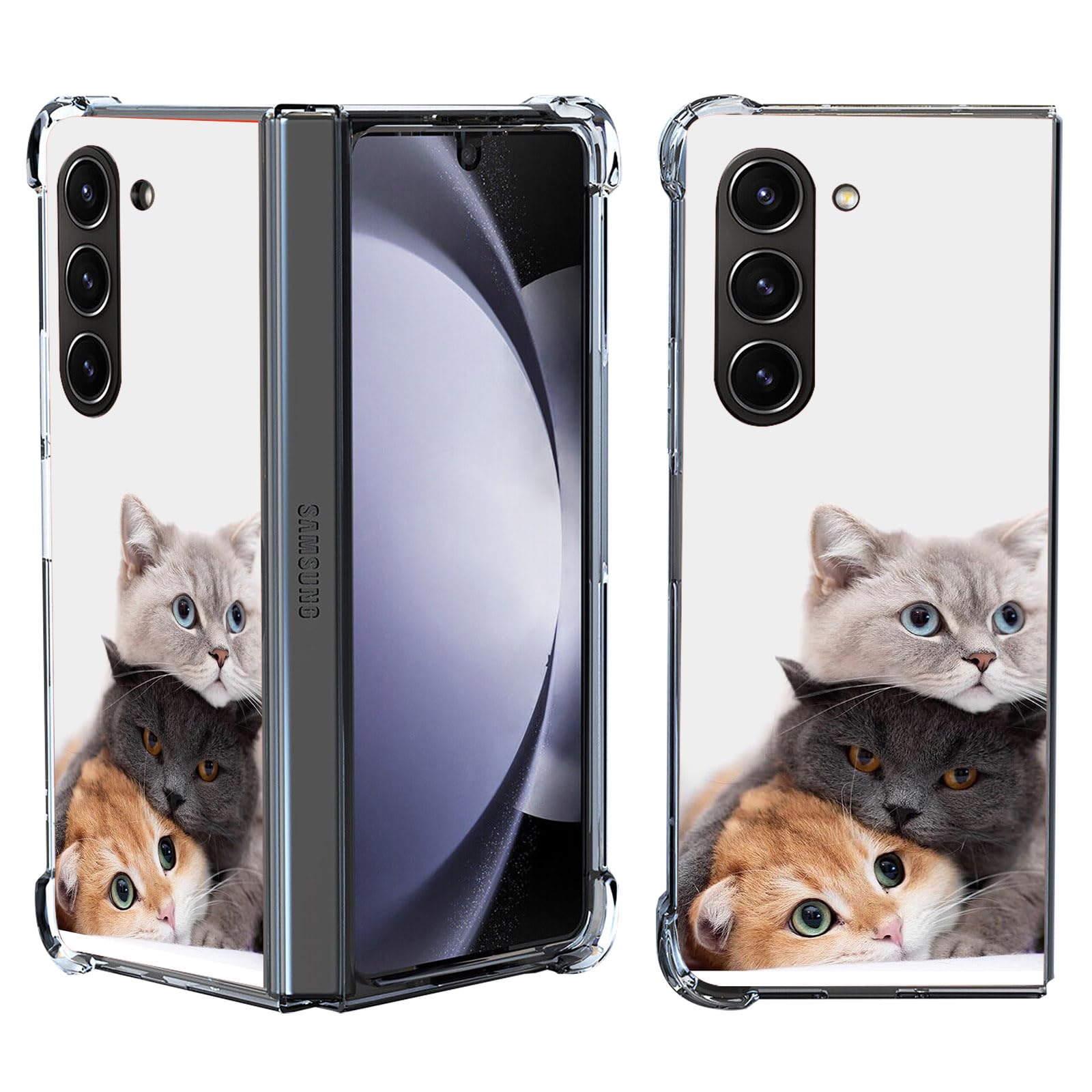 Galaxy Z Fold Case Brown Cute Cat Drop Protection Desertcart INDIA