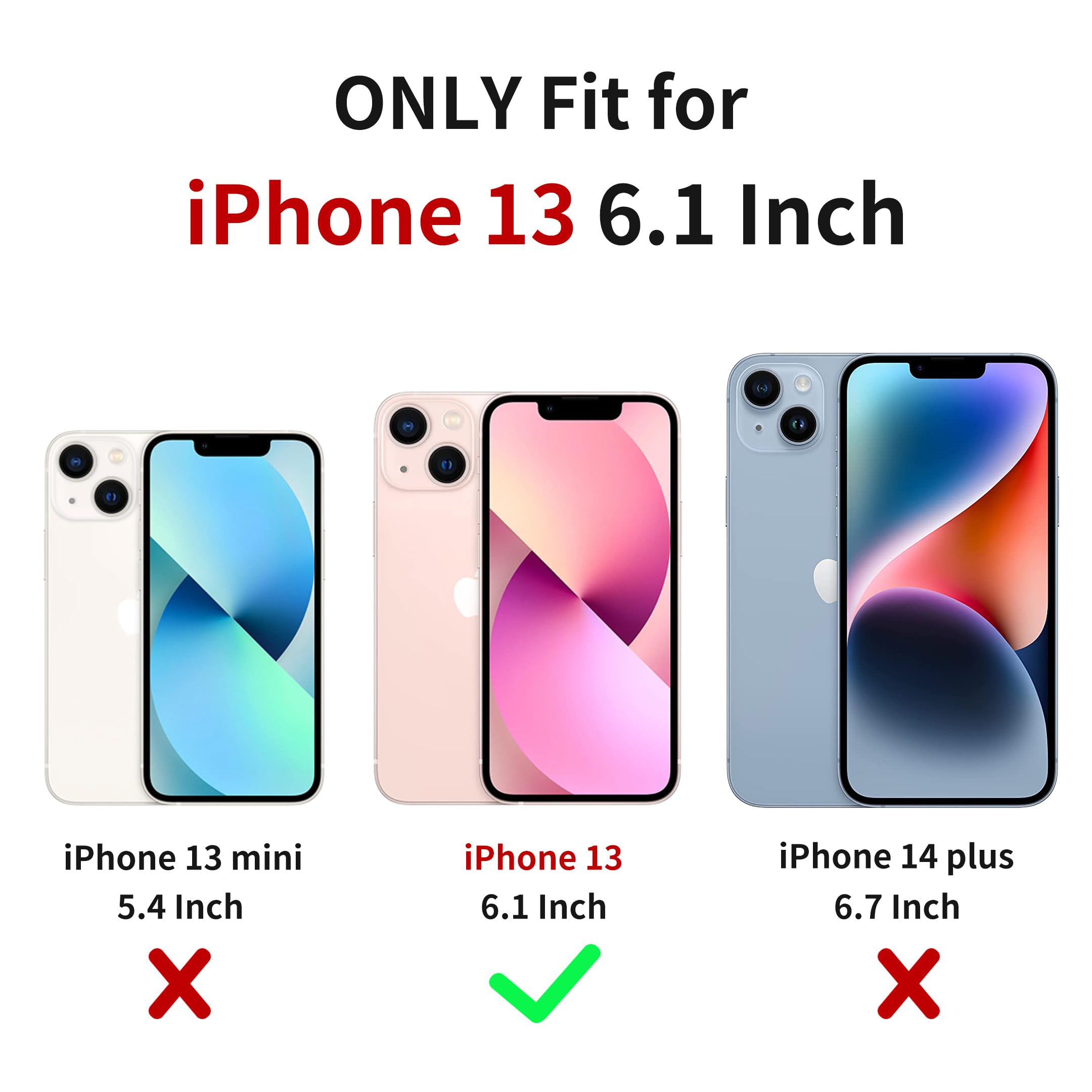XIZYO Case for iPhone 13 6.1 Inch, Cute Frosted Translucent Rose Floral Flower Pattern Shockproof Cover - Image 2