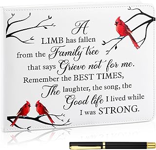 Patelai Funeral Guest Book with Pen Memorial Service Celebration of Life Sign in Book