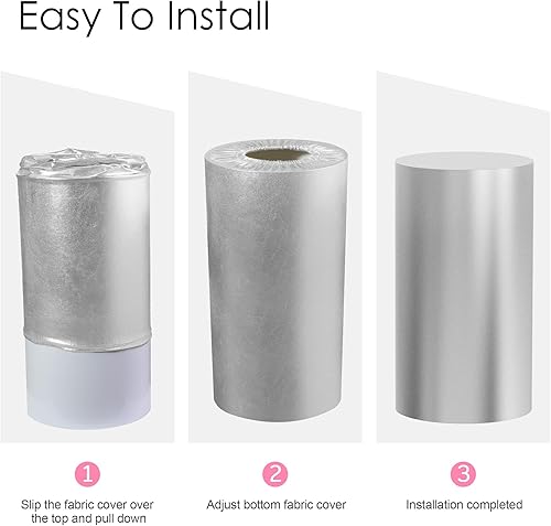 Miniatura 39 de Wokceer Fundas de soporte de pedestal de cilindro para fiesta, 3 piezas, soporte de cilindro dorado de elastano para cubiertas de fiesta, soporte