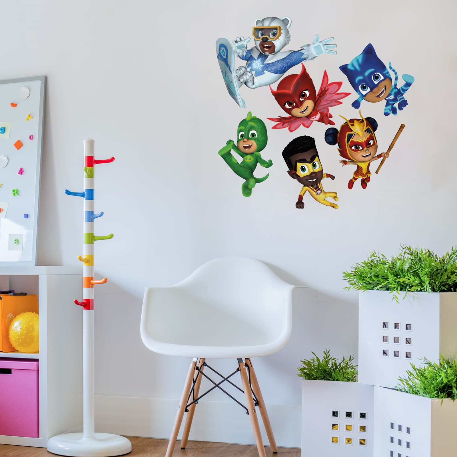Stickerscape PJ Masks Power Heroes Wall Sticker (Group - Large Size)| Official PJ Masks Wall Decal, PJ Masks Wall Decor | PJ Masks Bedroom | Easy to Apply, Cleanly Removable