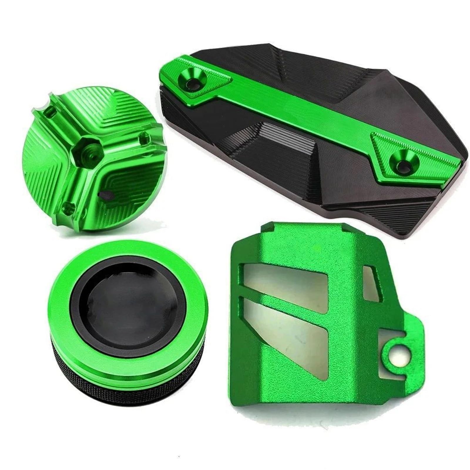 Pasuje do 900 Z650 Z 90 650 2017-2024 Akcesoria motocyklowe Płyn hamulcowy Cylinder Główny Zbiornik Korek wlewu oleju Osłona(4-Green)