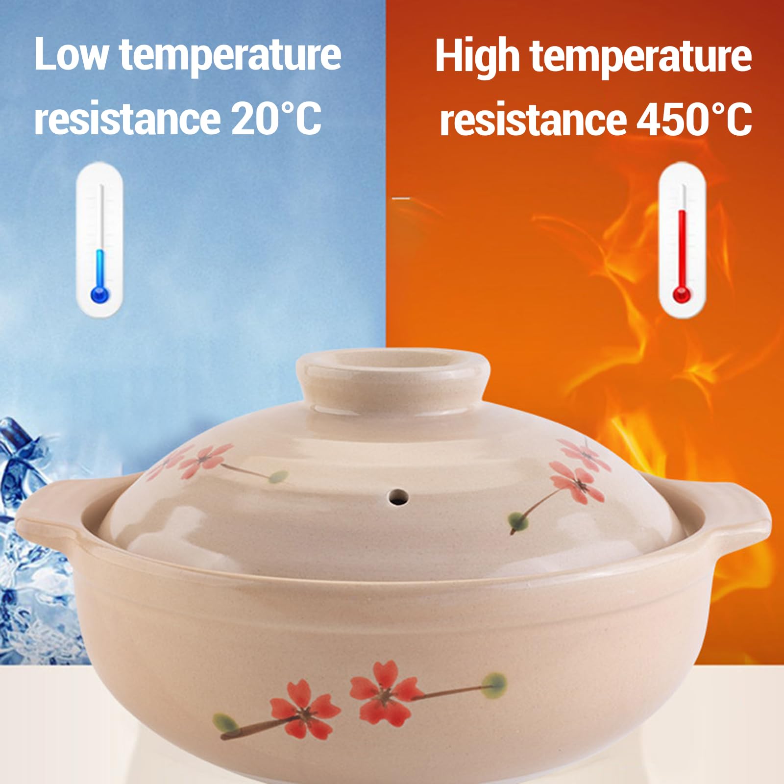 Cazuela Resistente Japonesa Al Caliente,Olla De Barro Japonesa con Tapas,Cacerola De CeráMica Japonesa Donabe Cocotte,Multifuncional,para MúLtiples MéTodos De CoccióN