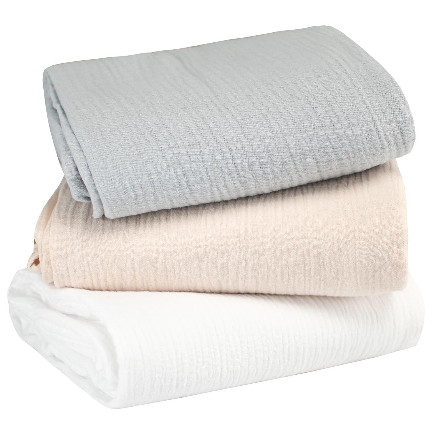 SEVIRA KIDS Lot de 3 maxi langes en gaze de coton Made in France