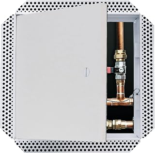 Access Door 20" X 20" Sound Rated Steel Access Panel Felt Covered Door for Concealed Wall/Ceiling Application with Slotted Lock - [Outer Dimensions: 21" Width X 21" Height]