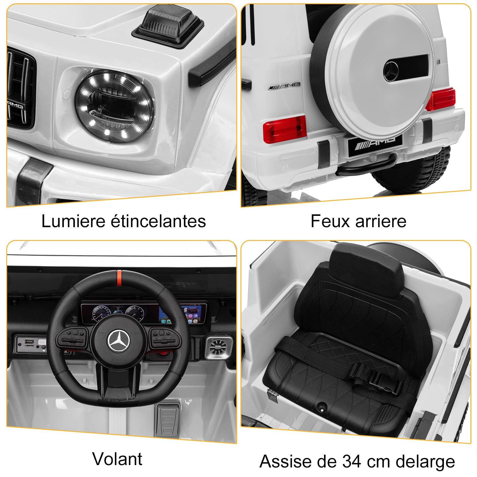 LALAHO G63 Enfant 12V télécommande 2.4G MP3