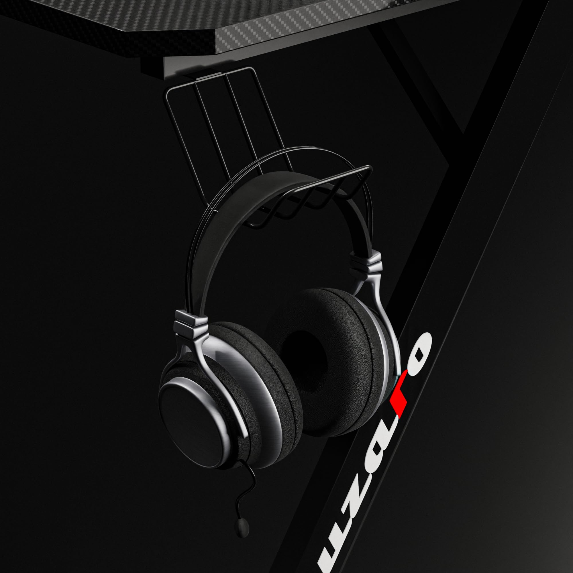 huzaro Hero 7.0, Bureau d'angle, Forme de L, Poste Gamer Plateau en Carbone