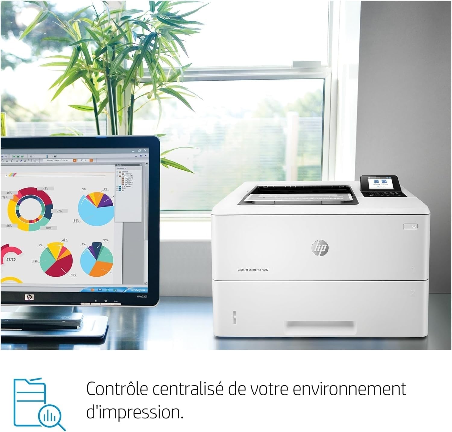 HP LaserJet Enterprise M507dn Imprimante Monofonction A4 Noir et Blanc Recto Verso Automatique 50 ppm USB Gigabit Ethernet