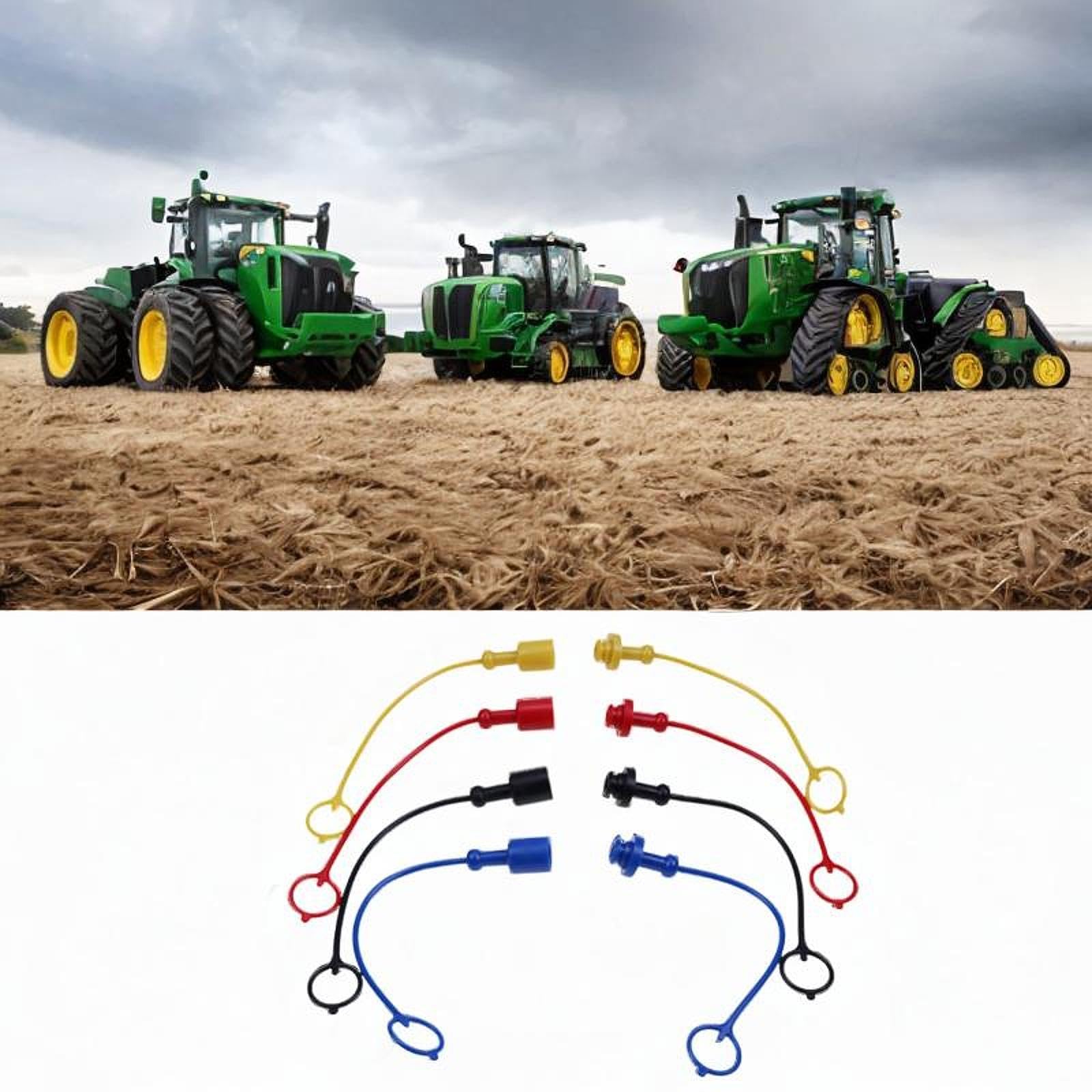 MagiDeal 1/4 inch Hydraulic Quick Coupler Dust Cap and Plug Set Quick Connect Practical Maintenance M132024 for W53375 1023E D120 D160