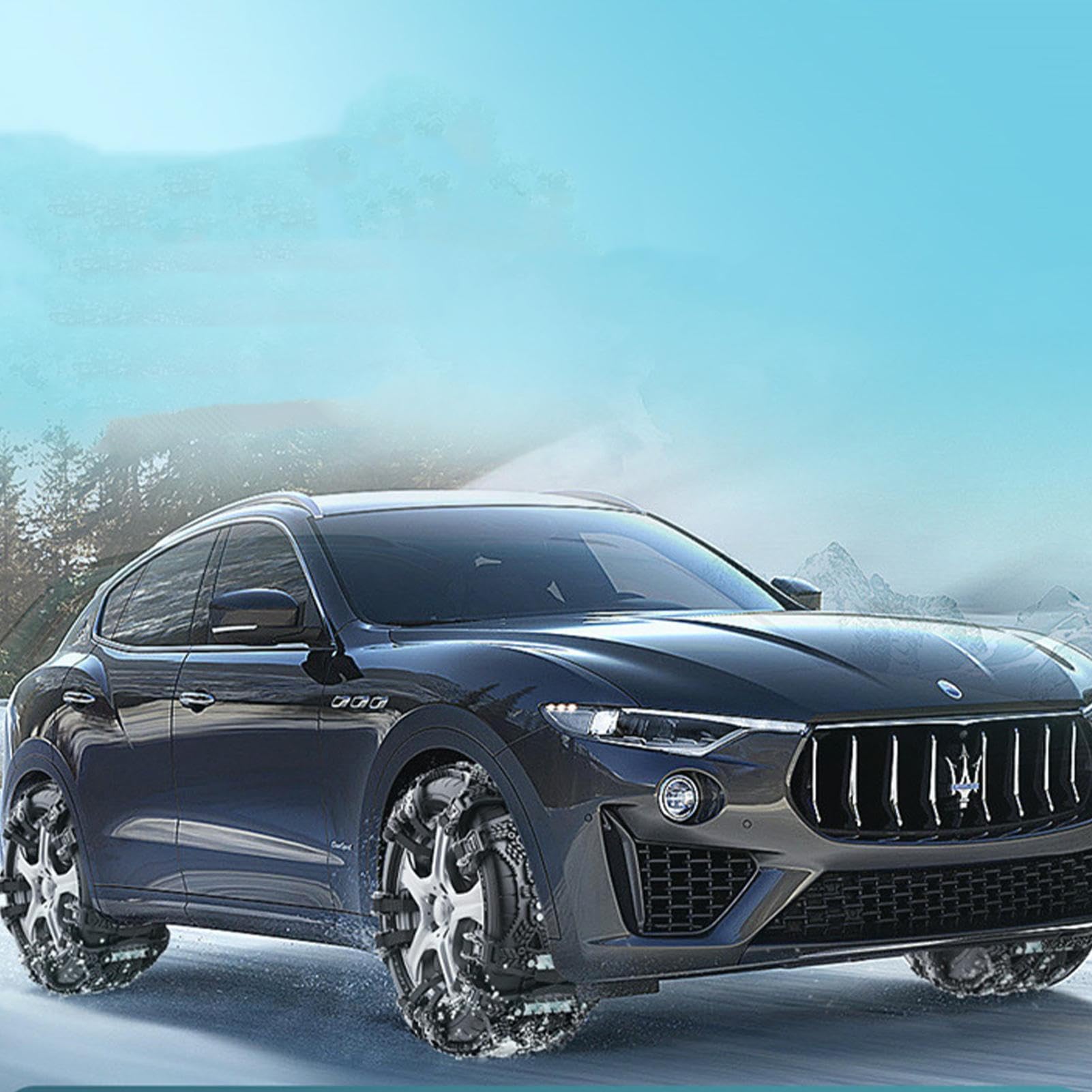 Cadenas de nieve para coche, cadenas de nieve antideslizantes para aplastamiento de hielo para neumáticos y suciedad | aplastamiento de hielo para neumáticos y suciedad
