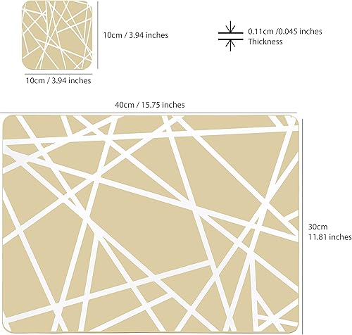 Miniatura 4 de Manteles individuales de silicona para mesa de comedor  Juego de 4 y 4 posavasos  Uso multiusos como manteles individuales para niños, impermeables,