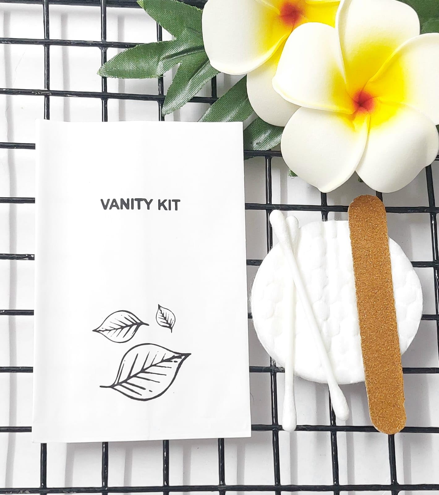 vanity kit for women 2 soft ear cleaning buds for adults 2 makeup remover cotton pads for face care and 1 nail care disposable nail filer easy to consume mini travel kit for women pack of 10