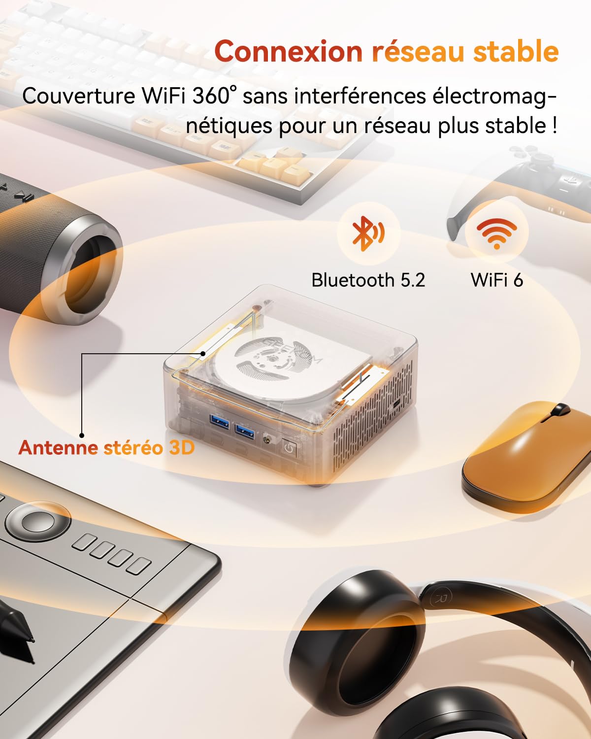 GEEKOM A5 Mini PC Nouveauté 2026 AMD Ryzen 5 7430U, 16Go RAM 512Go SSD (Évolutif), 2.5G LAN, Boîtier Métal, Mini Ordinateur NUC Silencieux, Lecteur SD, 4 écrans 8K, Windows 11 Pro pour Écoles/Bureaux
