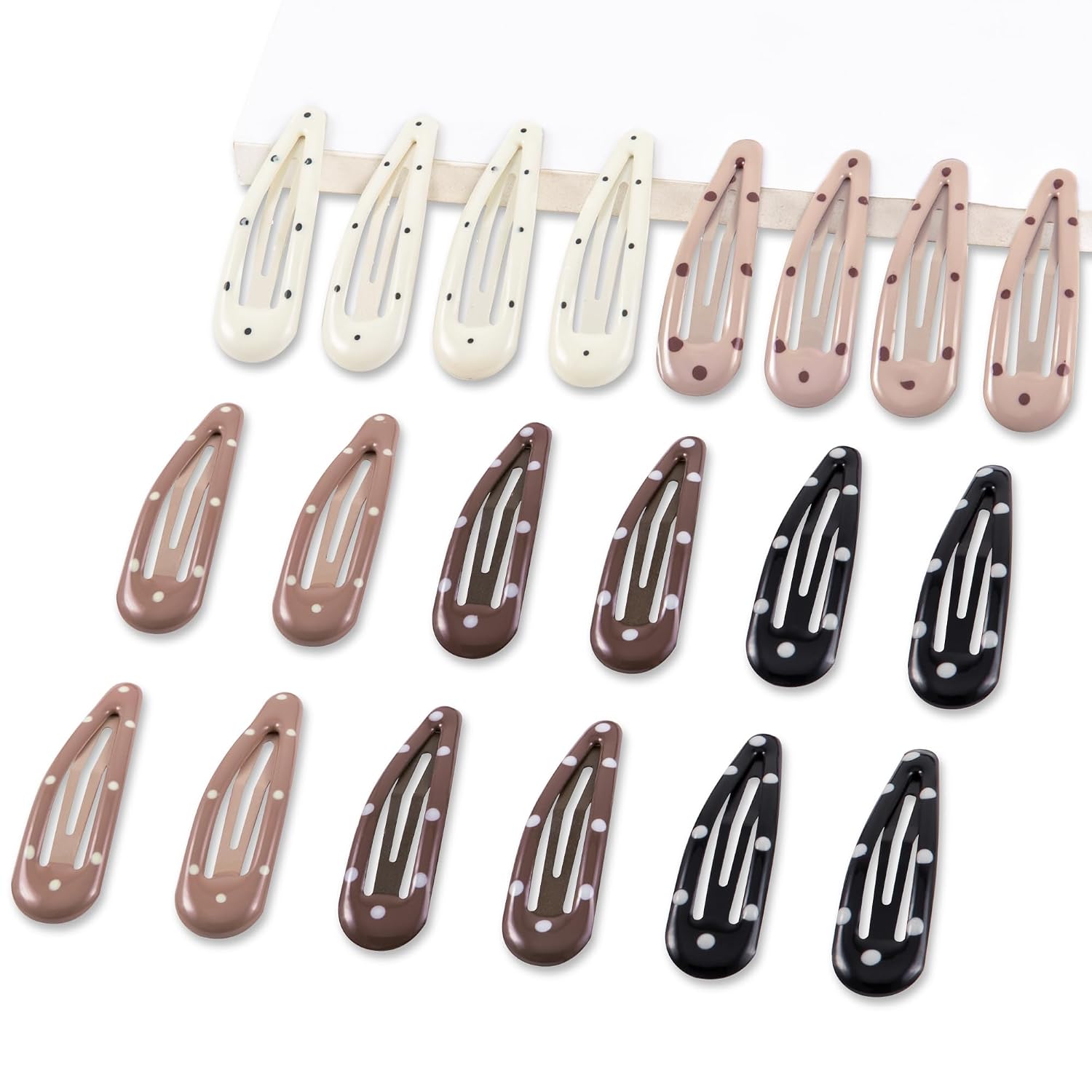 20 PCS Metal Snap Hair Clips Water Drop No Slip Barrettes for Women Bright Small Hair Clips For Thick And Thin Fine Hair,Assorted Colors,1.97 x 0.5 In.