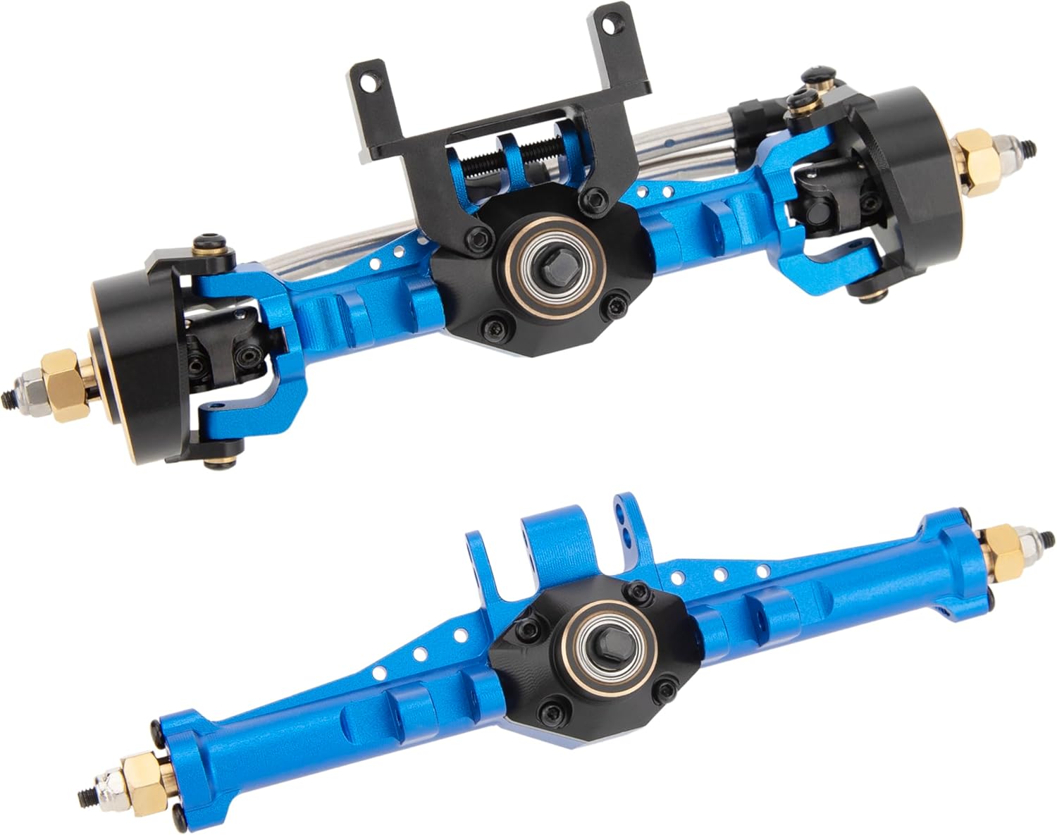 MEUS RACING 5mm ISO V2 TRX4M Axles with Adjustable Servo Mount for TRAXXAS 1/18 TRX4M RC Crawler (V1 Blue)