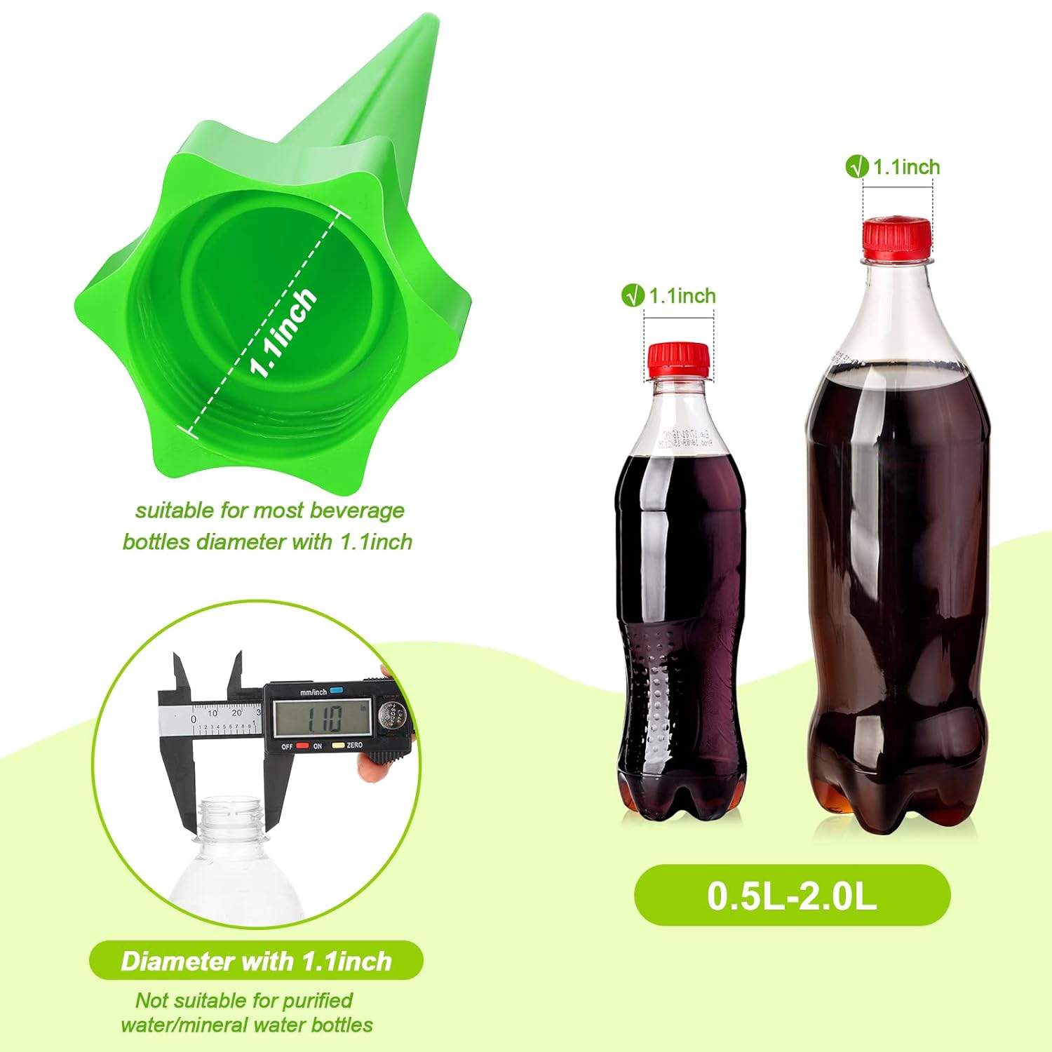 100 Pcs Self Watering Spikes Adjustable Plant Watering Spikes Automatic Plant Waterer Auto Drippers Irrigation Devices with Slow Release Control Valve Switch for Indoor Outdoor Garden Houseplant