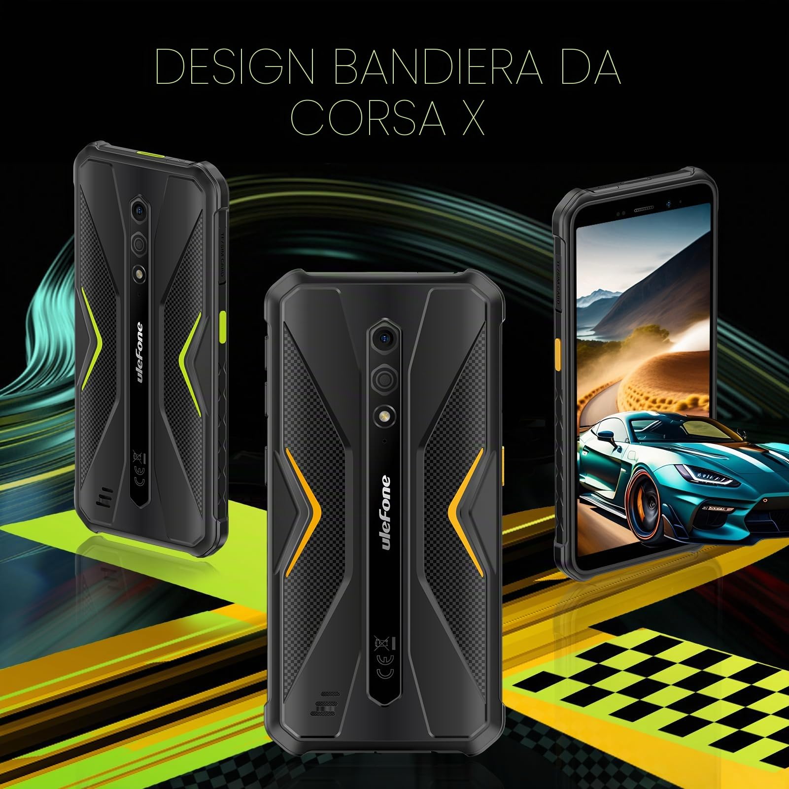 Ulefone Armor X12 Pro Rugged Smartphone Android 14 con Octa-core 8GB+64GB+256GB Espandibile, Telefono Indistruttibile IP68, 5,45" HD+ 4860mAh Dual SIM 4G Cellulare Offerta, 13MP+8MP, NFC/OTG/GPS/Nero