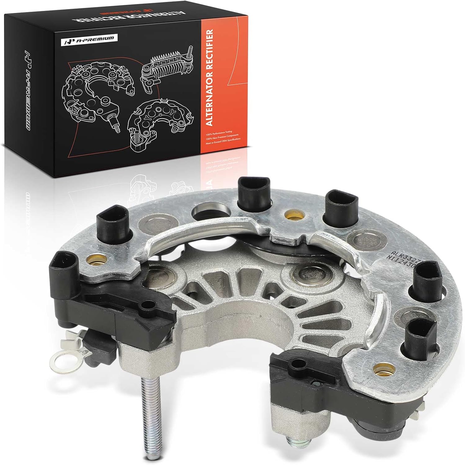 A-Premium Alternator Rectifier Compatible with Chevrolet Silverado 1500, Silverado 1500 Classic, Tahoe, Suburban 1500 2500 & GMC Sierra 1500, Yukon XL 2500 & Cadillac Escalade ESV EXT, 12V Rectifier