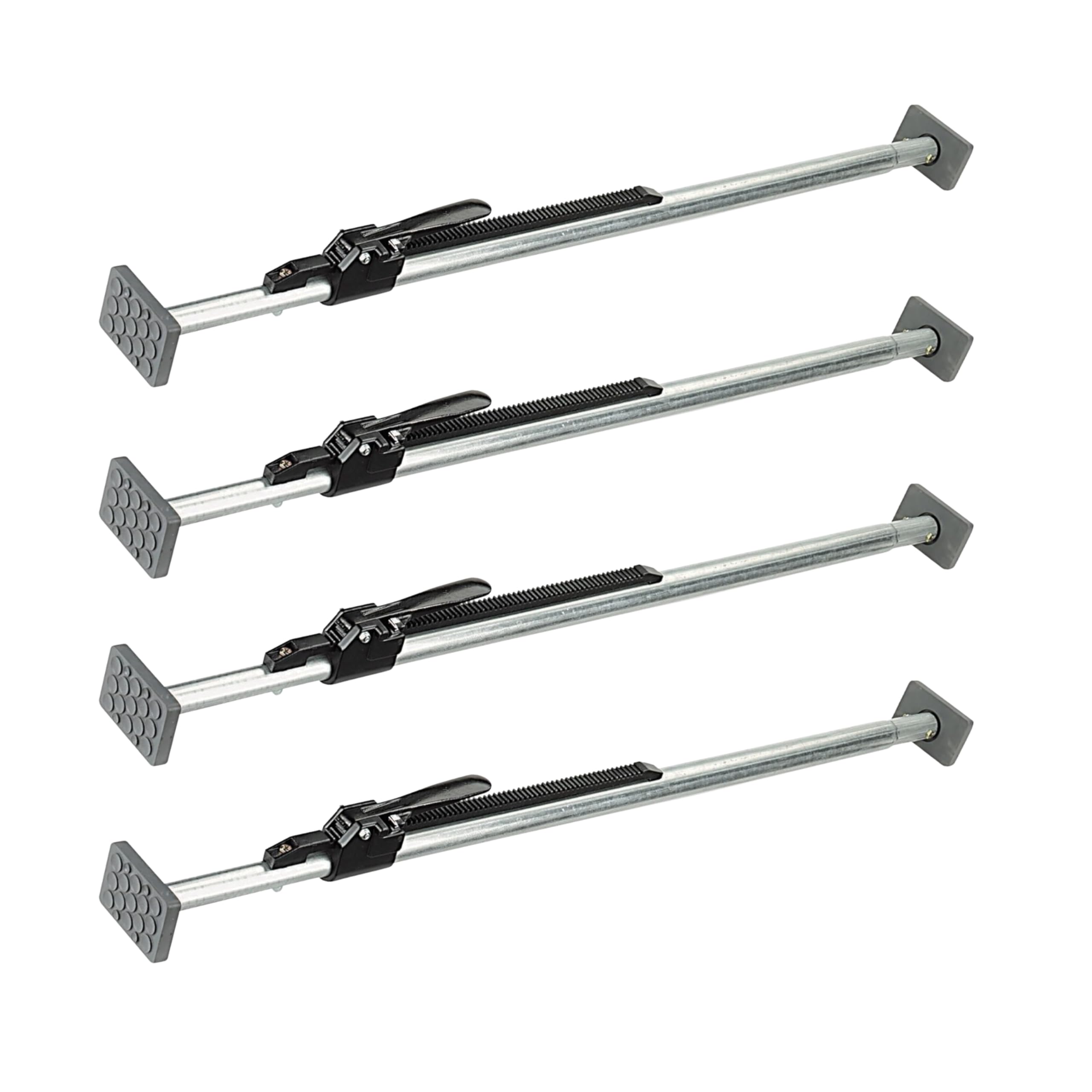 (4PK) 89.75" to 104.5" Adjustable Load Lock Bar, Cargo Stabilizer for Tie-Down in Dry Van Trailers, Semi-Trailers, Box Trucks, Cargo Trucks, Enclosed Trucks and Straight Vans with 2" x 4" Pads